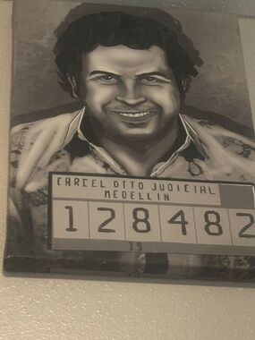 Monochrome Pablo Escobar Mugshot Canvas Wall Art